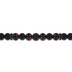 New Gabriel & Co. 925 Sterling Silver Onxy and Kyanite Beaded Bracelet