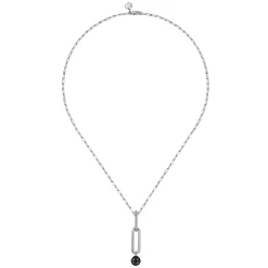 Hot Gabriel & Co. 925 Sterling Silver Onyx Bujukan Drop Necklace