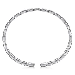New Gabriel & Co. 925 Sterling Silver Open Cuff Geometric Bangle