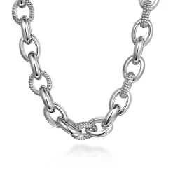 Clearance Gabriel & Co. 925 Sterling Silver Oval Link Chain Necklace