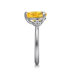 Clearance Gabriel & Co. 925 Sterling Silver Pear Citrine Bujukan Ring