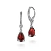 New Gabriel & Co. 925 Sterling Silver Pear Garnet Bujukan Drop Earrings