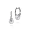 Outlet Gabriel & Co. 925 Sterling Silver Pearl Huggie Earrings 15mm-Bujukan