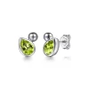 Gabriel & Co. 925 Sterling Silver Pear Peridot Bujukan Stud Earrings