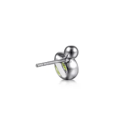 Gabriel & Co. 925 Sterling Silver Pear Peridot Bujukan Stud Earrings