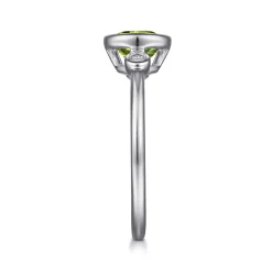 Online Gabriel & Co. 925 Sterling Silver Peridot and Diamond Ring