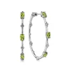 Hot Gabriel & Co. 925 Sterling Silver Peridot Bujukan Classic 40mm Hoop Earrings