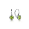Hot Gabriel & Co. 925 Sterling Silver Peridot Leverback Earrings