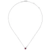 Clearance Gabriel & Co. 925 Sterling Silver Pink Tourmaline and Diamond Pendant Necklace