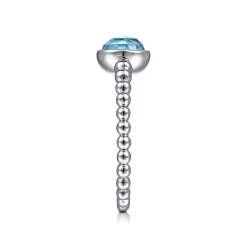 Outlet Gabriel & Co. 925 Sterling Silver Rock Crystal and Turquoise Bujukan Ring