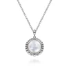 Outlet Gabriel & Co. 925 Sterling Silver Rock Crystal and White MOP Pendant Necklace