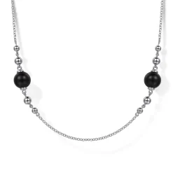 Best Gabriel & Co. 925 Sterling Silver Round Black Onyx Bujukan Necklace