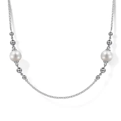 Discount Gabriel & Co. 925 Sterling Silver Round Pearl Bujukan Necklace