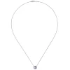 Gabriel & Co. 925 Sterling Silver Round Pink Amethyst Pendant Necklace