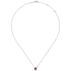 Best Gabriel & Co. 925 Sterling Silver Ruby Cluster And Diamond Pendant Necklace