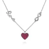 Hot Gabriel & Co. 925 Sterling Silver Ruby Heart Love Infinity Necklace
