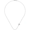 Online Gabriel & Co. 925 Sterling Silver Sideways White Sapphire Cross Necklace