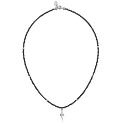 New Gabriel & Co. 925 Sterling Silver Snake Brownish Black Spinel Bead Pendant Necklace