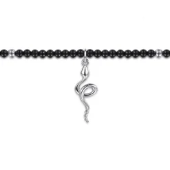 Online Gabriel & Co. 925 Sterling Silver Snake Brownish Black Spinel Bead Bracelet