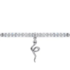 Best Gabriel & Co. 925 Sterling Silver Snake Brownish Moon Stone Bead Bracelet