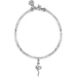 Best Gabriel & Co. 925 Sterling Silver Snake Brownish Moon Stone Bead Bracelet