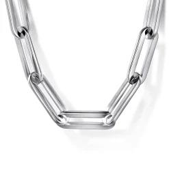 Discount Gabriel & Co. 925 Sterling Silver Solid Paper Clip Chain Necklace