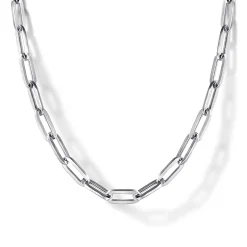 Outlet Gabriel & Co. 925 Sterling Silver Solid Paper Clip Chain Necklace
