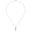 Discount Gabriel & Co. 925 Sterling Silver Star and Black Rhodiumed Moon Charm Necklace with White Sapphire