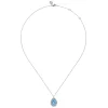 Best Gabriel & Co. 925 Sterling Silver Swiss Blue Topaz Teardrop Pendant Necklace-Bujukan