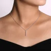 Best Gabriel & Co. 925 Sterling Silver Vertical Bar Bujukan bead Necklace