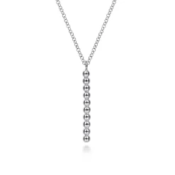 Best Gabriel & Co. 925 Sterling Silver Vertical Bar Bujukan bead Necklace
