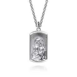 Outlet Gabriel & Co. 925 Sterling Silver Virgin Mary Jesus Men's Pendant