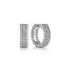 Sale Gabriel & Co. 925 Sterling Silver White Sapphire Huggie Earrings-Bujukan
