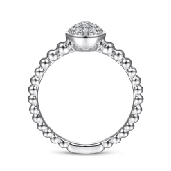 Discount Gabriel & Co. 925 Sterling Silver White Sapphire Pave Bujukan Ring