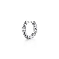 Gabriel & Co. 925 Sterling Silver White Sapphire Bujukan Huggie Earrings