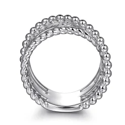 Hot Gabriel & Co. 925 Sterling Silver White Sapphire Bujukan Twisted Ladies Ring