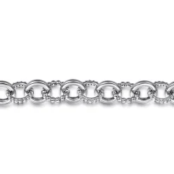 Best Gabriel & Co. 925 Sterling Silver White Sapphire Bujukan Link Chain Tennis Bracelet