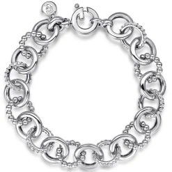 Best Gabriel & Co. 925 Sterling Silver White Sapphire Bujukan Link Chain Tennis Bracelet