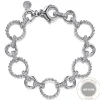 New Gabriel & Co. 925 Sterling Silver White Sapphire Bujukan Link Tennis Bracelet
