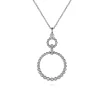 Discount Gabriel & Co. 925 Sterling Silver White Sapphire Bujukan Link Drop Necklace