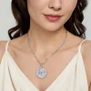 New Gabriel & Co. 925 Sterling Silver White Sapphire Bujukan Sagittarius Medallion Pendant With Detachable Bail