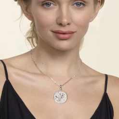 Hot Gabriel & Co. 925 Sterling Silver White Sapphire Bujukan Gemini Medallion Pendant With Detachable Bail