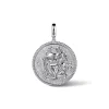 Hot Gabriel & Co. 925 Sterling Silver White Sapphire Bujukan Aquarius Medallion Pendant With Detachable Bail