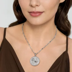 New Gabriel & Co. 925 Sterling Silver White Sapphire Bujukan Aries Medallion Pendant With Detachable Bail