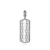 New Gabriel & Co. 925 Sterling Silver White Sapphire Personalized Medallion Pendant With Detachable Bail
