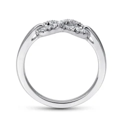 Gabriel & Co. 925 Sterling Silver White Sapphire Infinity Ring