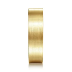 Outlet Gabriel & Co. Steven - 14K Yellow Gold 6mm - Flat Men's Wedding Band in Satin Finish