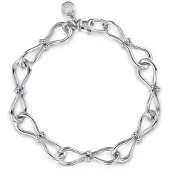 Online Gabriel & Co. Strides - 925 Sterling Silver Bujukan Stirrup Link Chain Bracelet