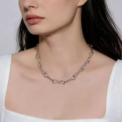 Discount Gabriel & Co. Strides - 925 Sterling Silver Bujukan Stirrup Link Chain Necklace