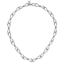 Discount Gabriel & Co. Strides - 925 Sterling Silver Bujukan Stirrup Link Chain Necklace